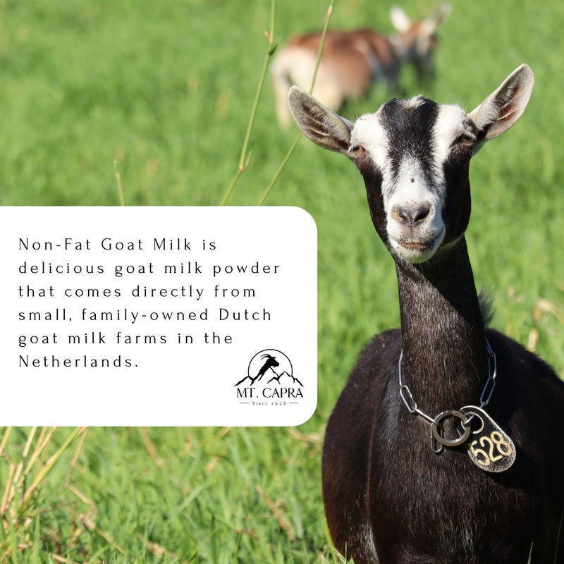 Mt Capra Mt. Capra Non-Fat Goat Milk | Powder from Non-GMO, Grass-Fed Goats, Creamy, Great Tasting, Easy to Digest, A2 Milk | 16 Servings - 1 Pound - Image 5